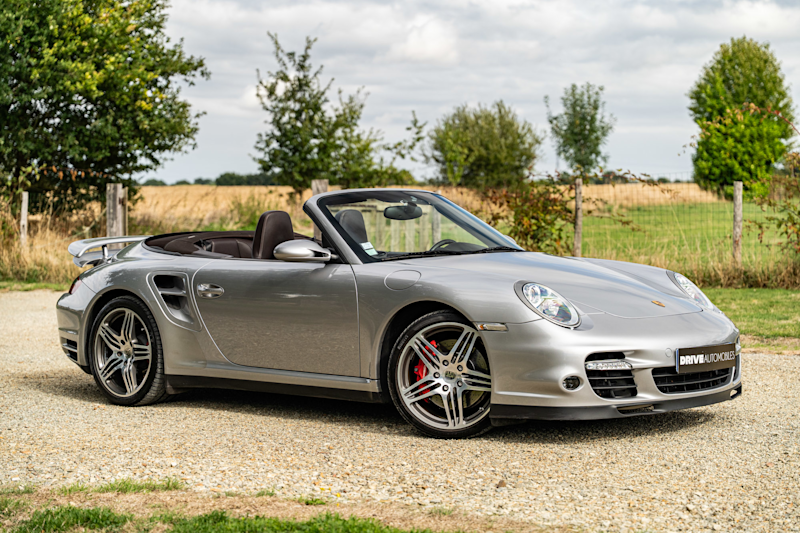 Porsche 911 "997.1" Turbo Cabriolet - Origine France / Argent GT sur Cocoa / BVM
